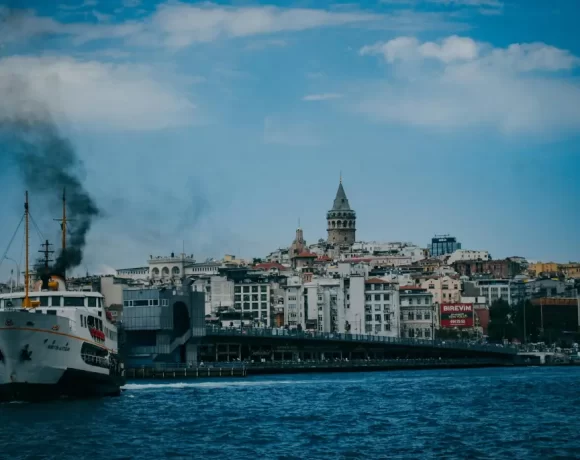 Cargo,Ship,Emitting,Large,Amount,Of,Black,Smoke