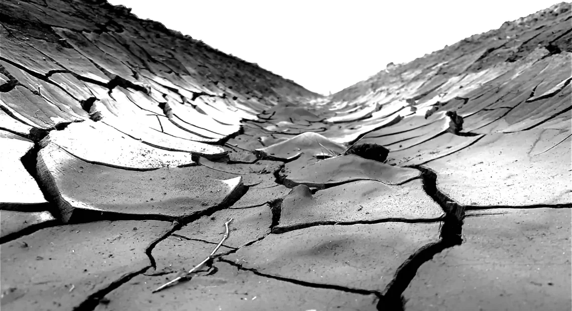 Image of a dry cracked soil