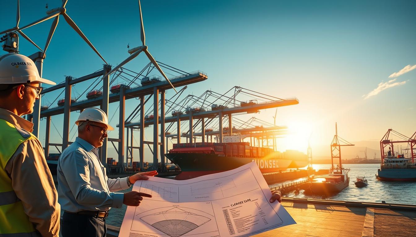 Renewable energy collaboration in seaports